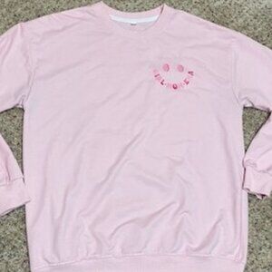 GIRL MOM ERA Light Pink Crew Neck Sweatshirt - L - NWOT
